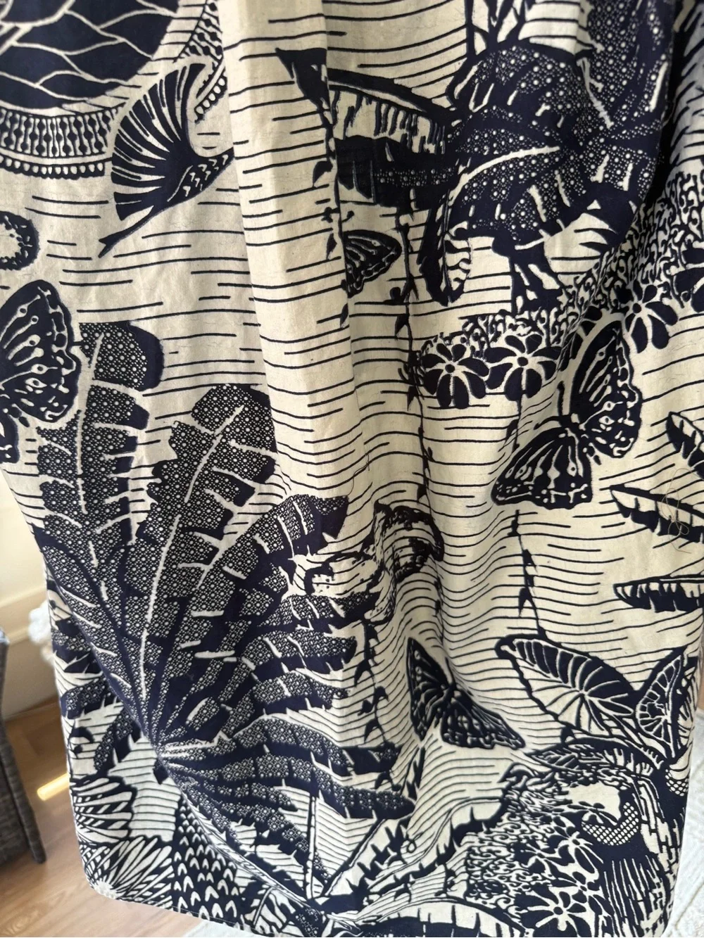 Christian Dior Toile de Jouy Tropicalia long blouse.